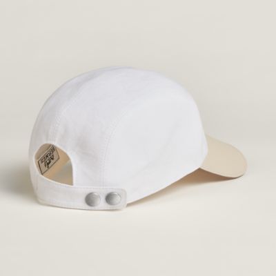 エルメス HERMES ロゴレザーキャップ マイルス・Hサークル 58 Hermès